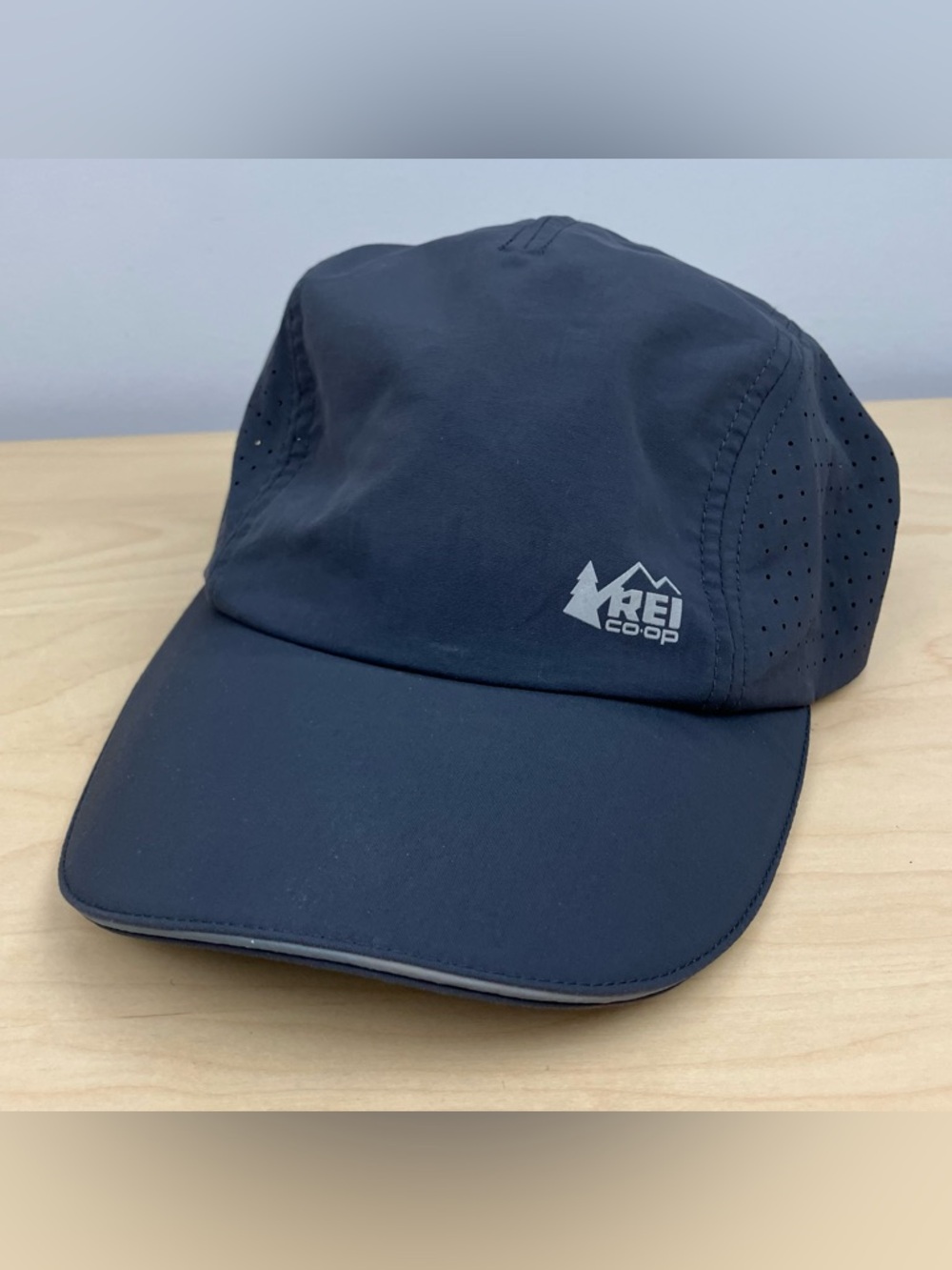 REI Co-Op Panel Hat Strapback Athletic Running Cap Gray Adjustable Strap